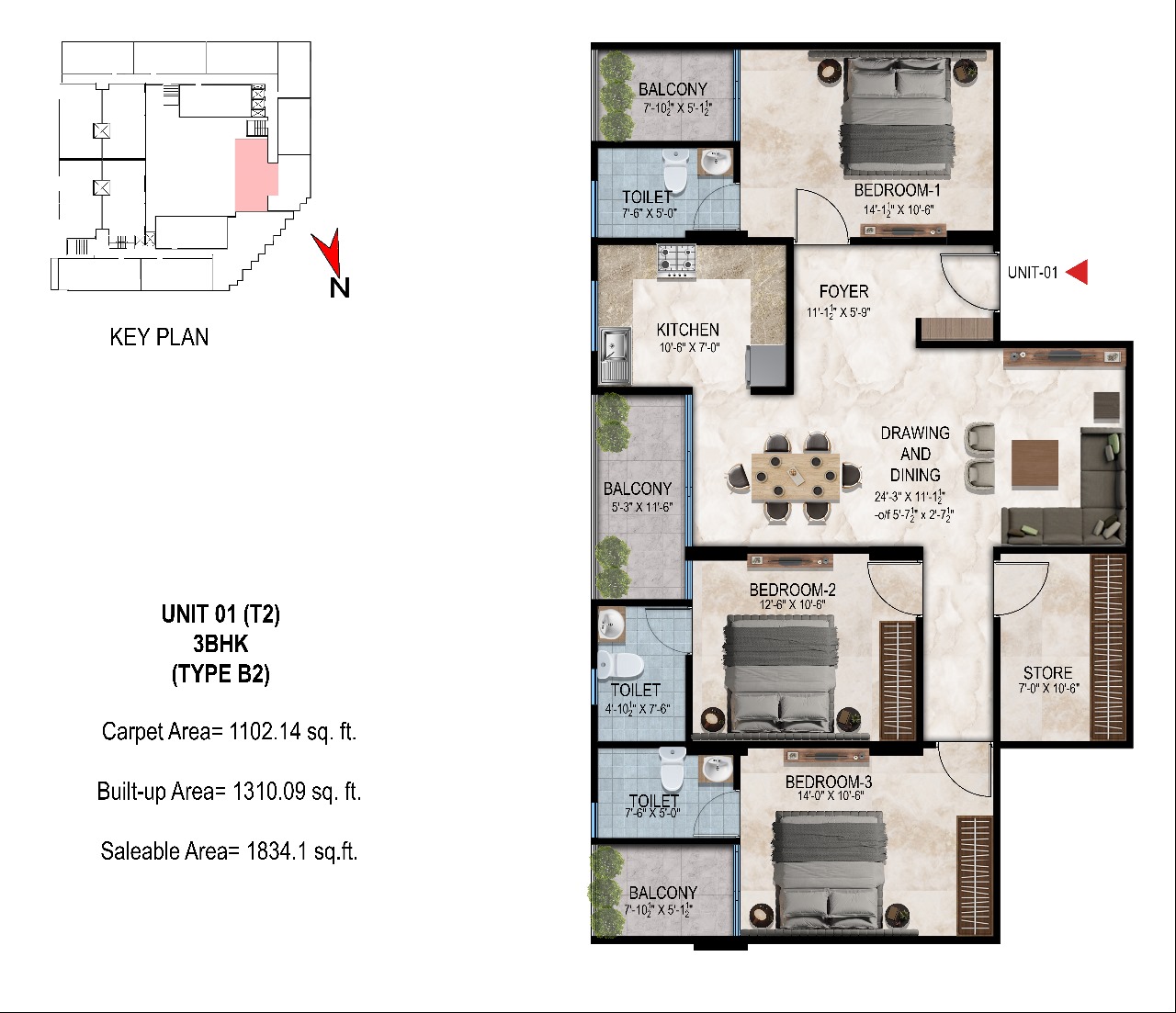 Artemis 3 BHK layout